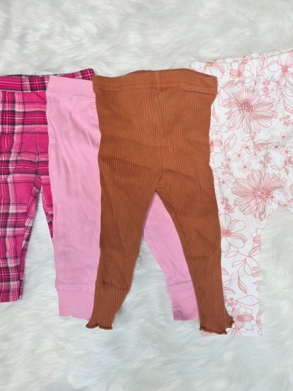 Baby Girl Leggings Bundle 6-9M – 4 Pair Honest Baby, Gerber, Garanimals & SHEIN
